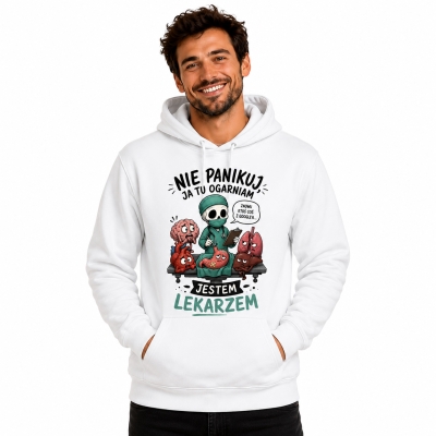 BLUZA Z KAPTUREM LEKARZE NIE PANIKUJ