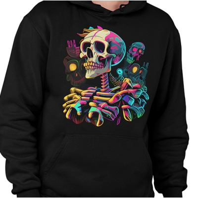 BLUZA Z KAPTUREM SKULL ONE 3