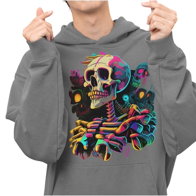 BLUZA Z KAPTUREM SKULL ONE 3