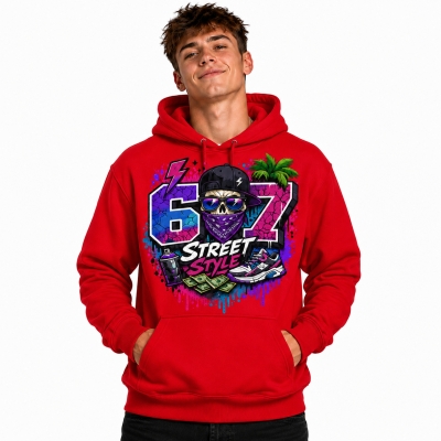 BLUZA Z KAPTUREM 67 STREET STYLE