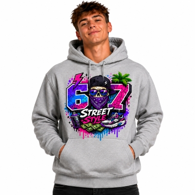 BLUZA Z KAPTUREM 67 STREET STYLE