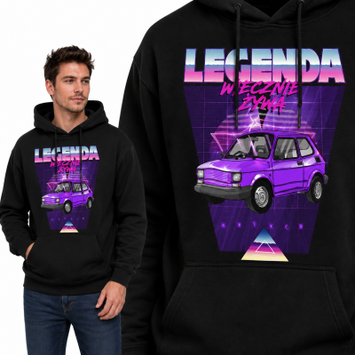 BLUZA Z KAPTUREM AUTA PRL LEGENDY