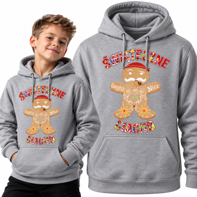 BLUZA Z KAPTUREM  ŚWIĄTECZNA ŚWIĄTECZNE CIACHO