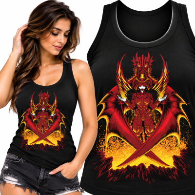 TANK TOP ŚMIESZNY   DAMSKI MAGMA DRAGON