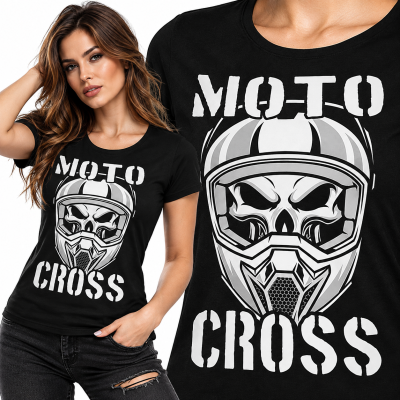 KOSZULKA ŚMIESZNA  DAMSKA MOTOCROSS
