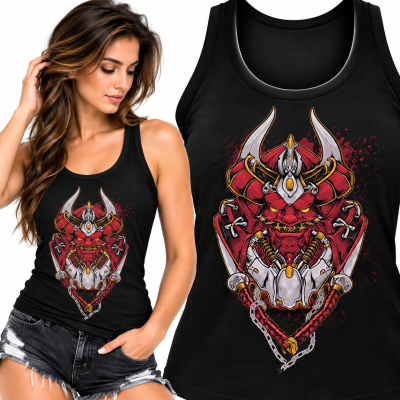 TANK TOP ŚMIESZNY   DAMSKI ONI SAMURAI