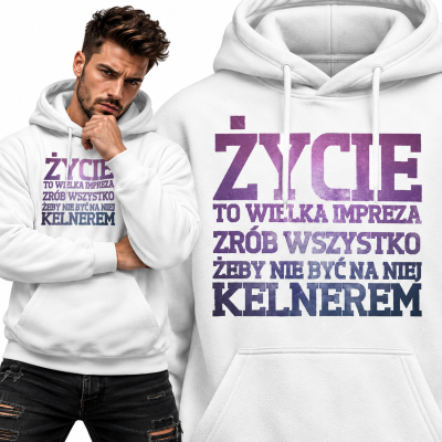 BLUZA Z KAPTUREM ŻYCIE TO