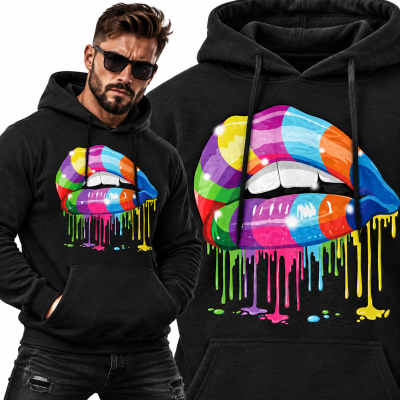 BLUZA Z KAPTUREM  LABIOS-COLORES
