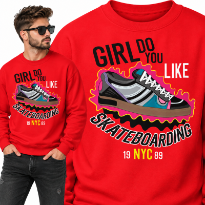 BLUZA  ŚMIESZNA  GIRL SKATEBOA RDING