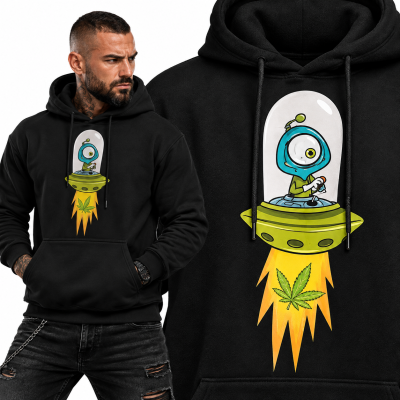 BLUZA Z KAPTUREM ALIEN CANNABIS