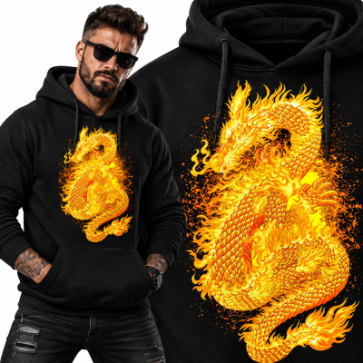 BLUZA Z KAPTUREM DRAGON FIRE