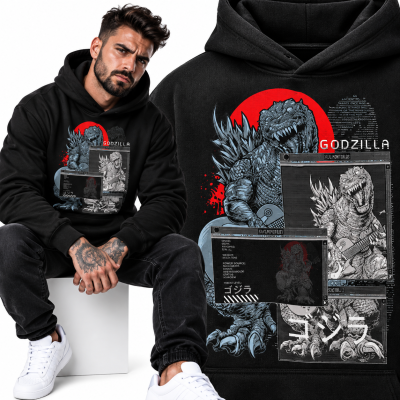 BLUZA Z KAPTUREM GODZILLA