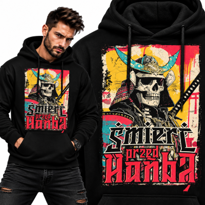 BLUZA Z KAPTUREM SPORTY WALKI ŚMIERĆ PRZED HAŃBĄ