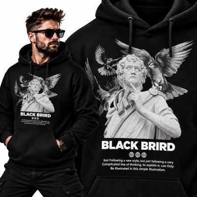 BLUZA Z KAPTUREM BLACK BIRD