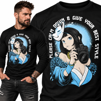 LONGSLEEVE ŚMIESZNY  KITSUNE