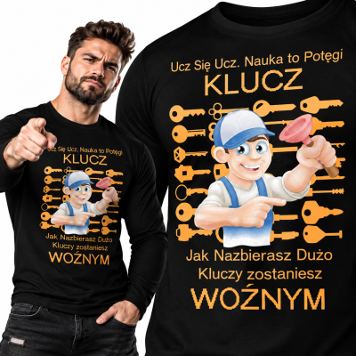 LONGSLEEVE ŚMIESZNY UCZ SIĘ UCZ SZKOŁA