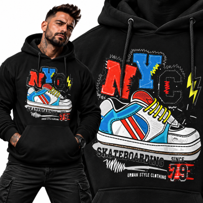 BLUZA Z KAPTUREM SKATEBOA RDING