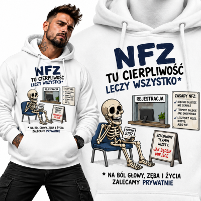 BLUZA Z KAPTUREM NFZ REJESTRACJA