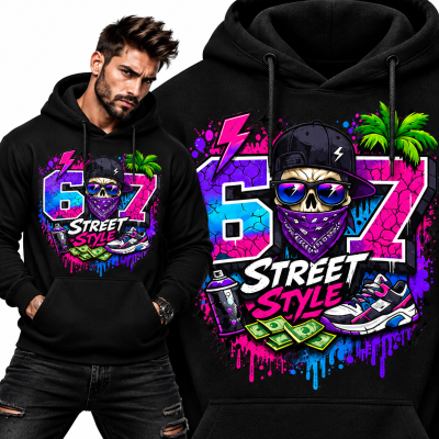 BLUZA Z KAPTUREM 67 STREET STYLE