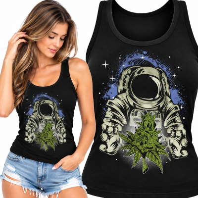 TANK TOP ŚMIESZNY DAMSKI CANNABISNAUT