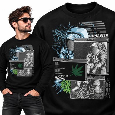 BLUZA ŚMIESZNA  FOUND CANNABIS