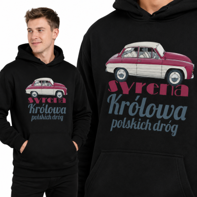 BLUZA Z KAPTUREM AUTA PRL SYRENA 2