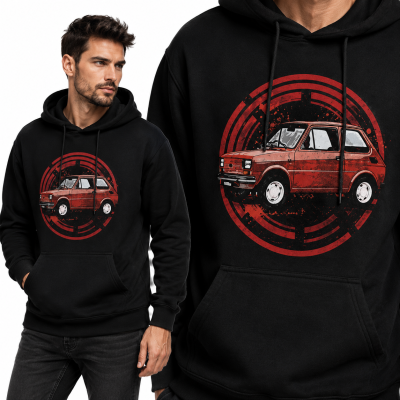 BLUZA Z KAPTUREM AUTA PRL Fiat 126 p