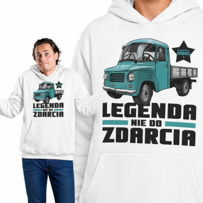 BLUZA Z KAPTUREM AUTA PRL NYSA LEGENDA NIE DO ZDARCIA