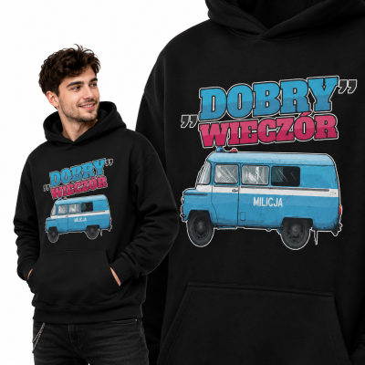 BLUZA Z KAPTUREM AUTA PRL NYSA DOBRY WIECZÓR