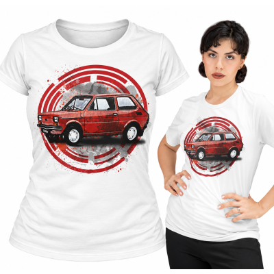 KOSZULKA DAMSKA AUTA PRL FIAT 126P