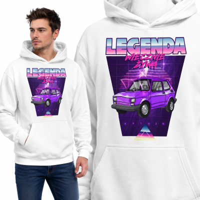 BLUZA Z KAPTUREM AUTA PRL LEGENDY