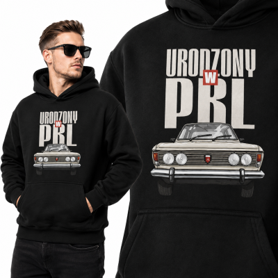 BLUZA Z KAPTUREM AUTA PRL DUŻY FIAT 2