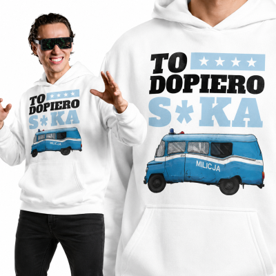 BLUZA Z KAPTUREM AUTA PRL NYSKA