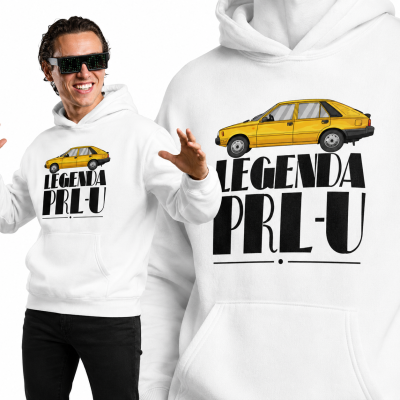 BLUZA Z KAPTUREM AUTA PRL POLONEZ