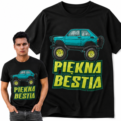 KOSZULKA AUTA PRL PIĘKNA I BESTIA