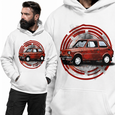 BLUZA Z KAPTUREM AUTA PRL Fiat 126 p