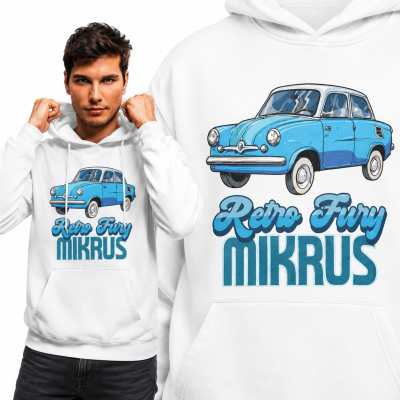 BLUZA Z KAPTUREM AUTA PRL MIKRUS