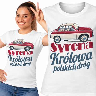 DAMSKA KOSZULKA AUTA PRL SYRENA 2