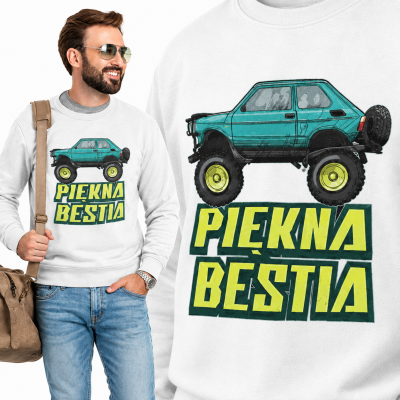 BLUZA AUTA  PRL PIĘKNA I BESTIA