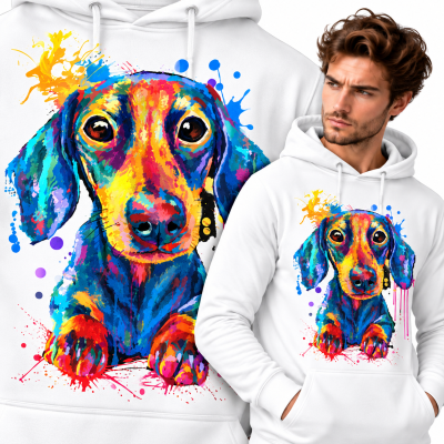 BLUZA Z KAPTUREM ZWIERZĘTA  JAMNIK