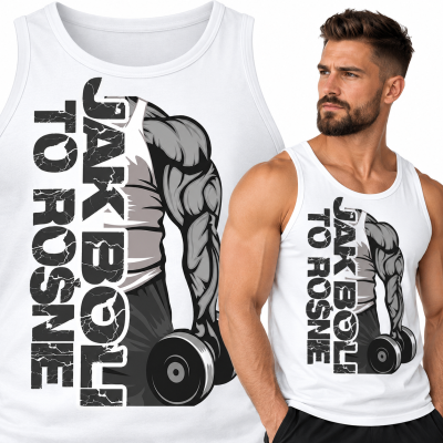 TANK TOP NA SIŁOWNIĘ  JAK BOLI TO ROŚNIE BIAŁA