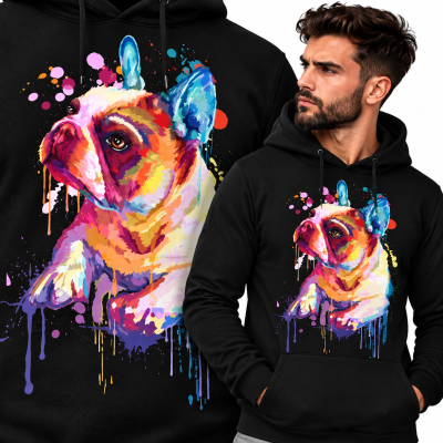 BLUZA Z KAPTUREM ZWIERZĘTA FRENCH BULLDOG