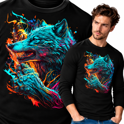 LONGSLEEVE ZWIERZĘTA   BAD WILK