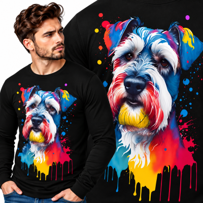 LONGSLEEVE ZWIERZĘTA  SCHNAUZER BLACK