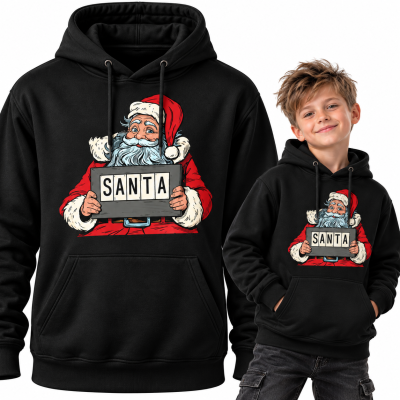 BLUZA Z KAPTUREM  ŚWIĄTECZNA Bad