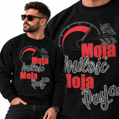 BLUZA ŚMIESZNA MOJA MIŁOŚĆ MOJA PASJA 2 torba świąteczna gratis