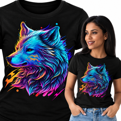 KOSZULKA DAMSKA ZWIERZĘTA  WOLF