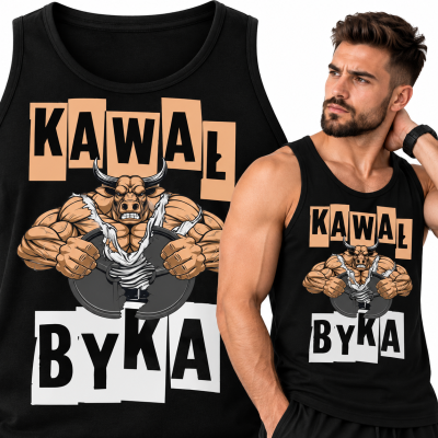 TANK TOP NA SIŁOWNIĘ  KAWAŁ BYKA