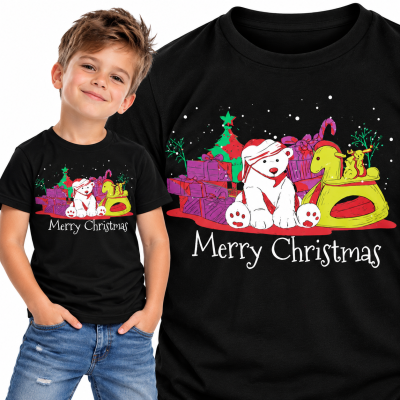 KOSZULKA DZIECIĘCA ŚWIĄTECZNA CHRISTMAS .