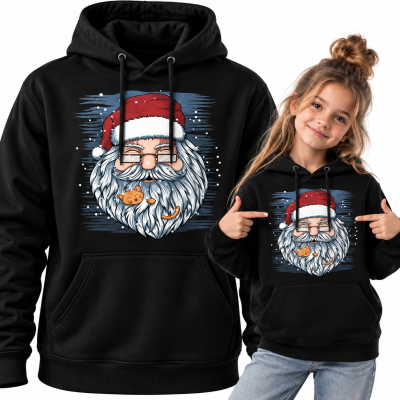 BLUZA Z KAPTUREM  ŚWIĄTECZNA CatSanta
